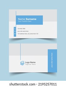 Simple Business Card Layout, Modern horizontal name card