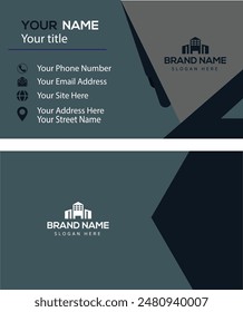 Simple Business Card Layout with white  text