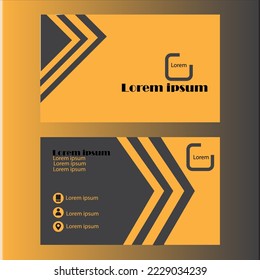 A simple business card with light black and yellow touches.