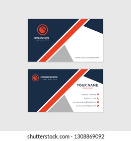 Simple Business Card with Logo or Icon for Your Business - Vector