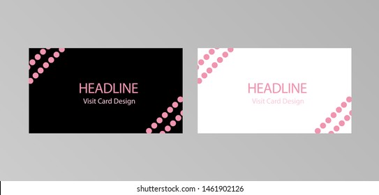 Simple business card template with abstract doted pattern. Standard size (50*90 mm)