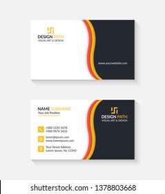 Simple Business Card Template Design with Logo or Icon for Your Business