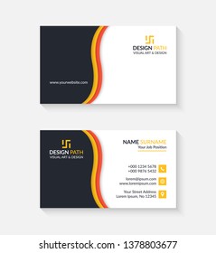 Simple Business Card Template Design with Logo or Icon for Your Business