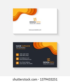 Simple Business Card Template Design with Logo or Icon for Your Business