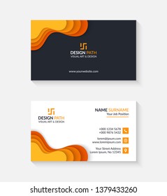 Simple Business Card Template Design with Logo or Icon for Your Business