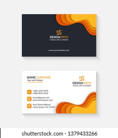 Simple Business Card Template Design with Logo or Icon for Your Business