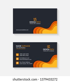 Simple Business Card Template Design with Logo or Icon for Your Business