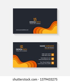 Simple Business Card Template Design with Logo or Icon for Your Business