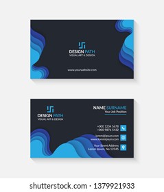 Simple Business Card Template Design with Logo or Icon for Your Business