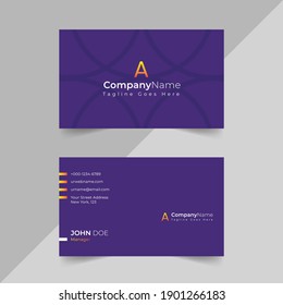 simple business card template design vector