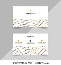 simple business card template design in vector