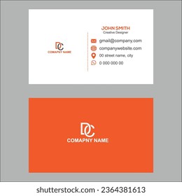 Simple business card template design. It is a very simple and basic business card design