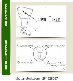 Simple business card template. EPS8 vector illustration.