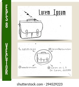 Simple business card template. EPS8 vector illustration.
