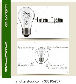 Simple business card template. EPS8 vector illustration.