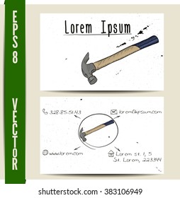 Simple business card template. EPS8 vector illustration.