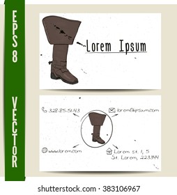 Simple business card template. EPS8 vector illustration.