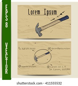 Simple business card template. EPS8 vector illustration.
