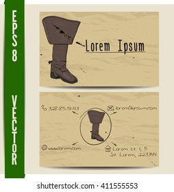 Simple business card template. EPS8 vector illustration.