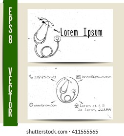 Simple business card template. EPS8 vector illustration.