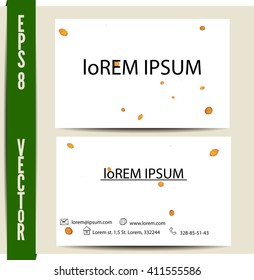 Simple business card template. EPS8 vector illustration.