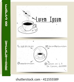 Simple business card template. EPS8 vector illustration.
