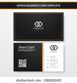 simple business card template with modern style and minimalist concept design vector eps 10 