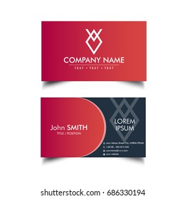 Simple Business Card Template, Vector, Illustration, Eps File