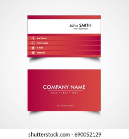 Simple Business Card Template, Vector, Illustration, Eps File