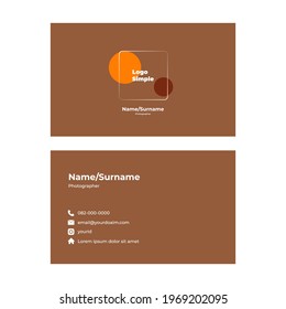 Simple business card template with your logo.