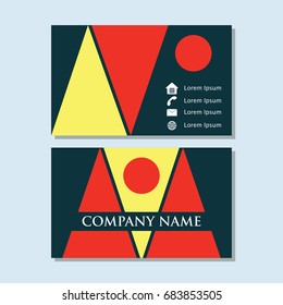 simple business card template for your business identity and logo. vector illustration