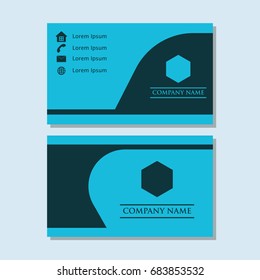 simple business card template for your business identity and logo. vector illustration