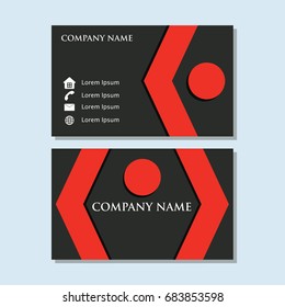 simple business card template for your business identity and logo. vector illustration