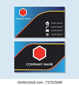 simple business card template for your business identity and logo. vector illustration