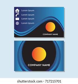 simple business card template for your business identity and logo. vector illustration