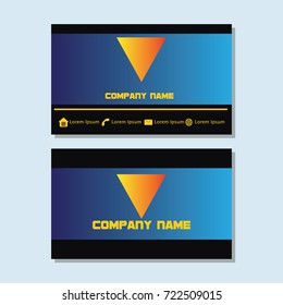 simple business card template for your business identity and logo. vector illustration