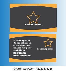 A simple business card with touches black and yellow