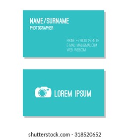 Simple Business Card. Vector illustration
