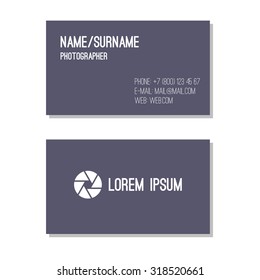 Simple Business Card. Vector illustration