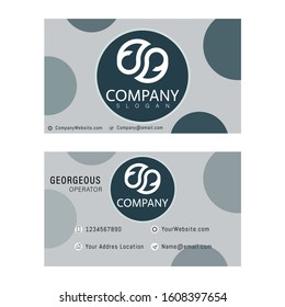 Simple business card vector. Modern layout business card print template.