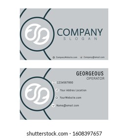 Simple business card vector. Modern layout business card print template.