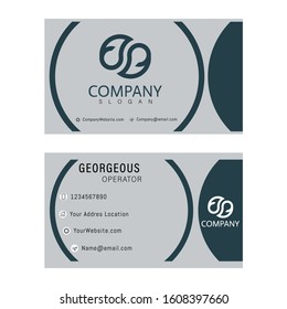 Simple business card vector. Modern layout business card print template.