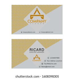 Simple business card vector. Modern layout business card print template.