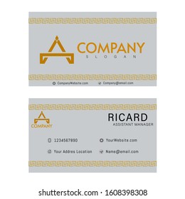 Simple business card vector. Modern layout business card print template.