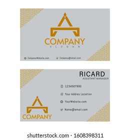 Simple business card vector. Modern layout business card print template.