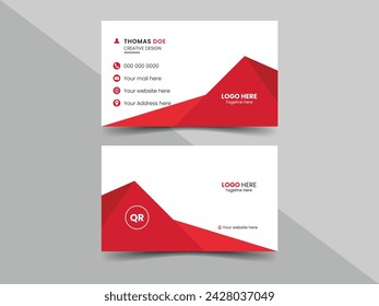Simple business card or visiting card design layout.