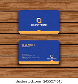 Simple business card, business card, visiting card vector.