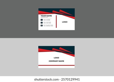 Simple business card white and black