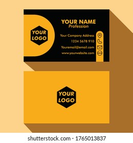 Simple business cards with smooth orange colors, to support your business needs.