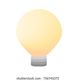 Simple business concept with light bulb as an creative idea. Vector illustration.